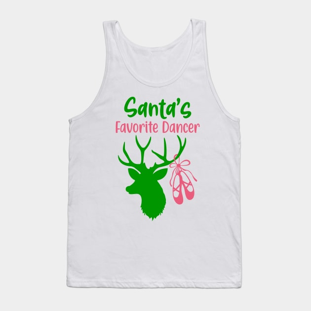 Santas Favorite Reindeer Dancer Tank Top by Hobbybox